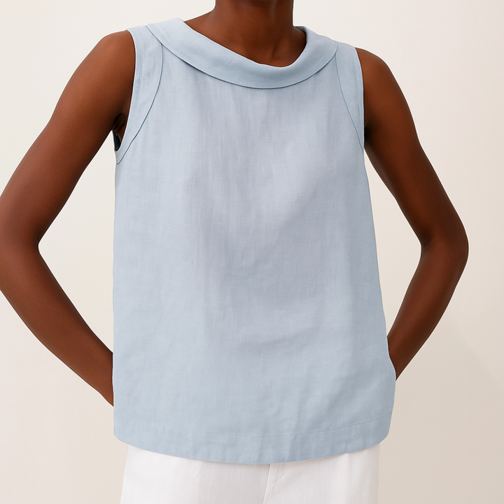 Maria™ | Sleeveless Blouse with Turtleneck