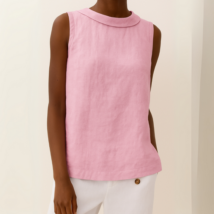 Maria™ | Sleeveless Blouse with Turtleneck